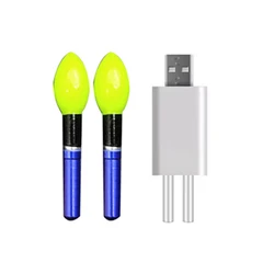 2pcs/lot Bulb Led Light Stick With 2 Rechargeable CR322 Battery Lightstick Glowing Sticks Luminous Float Night Fishing B679
