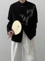 White Jacket For Men With Embroidery Chinese Coats Original Fashion 2025 Man Suits And Blazers Fashionable New In Premium