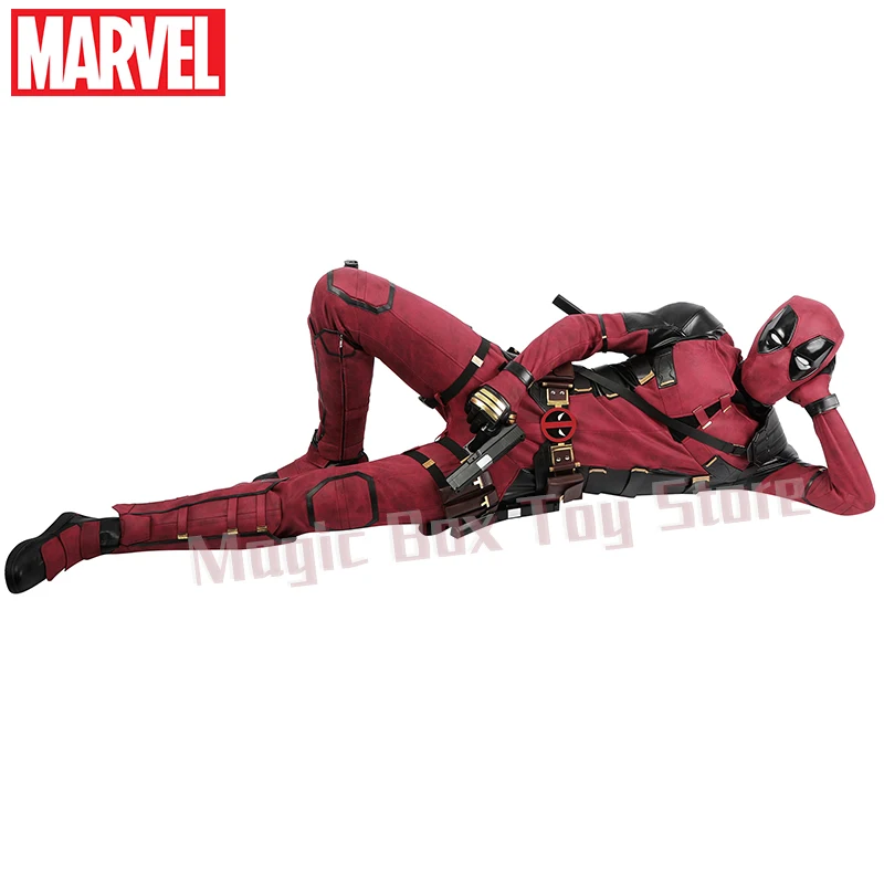 New Deadpool3 Wade Wilson Cosplay Cosutme Mask With Magnetic Glasses Wade  Jumpsuit Belt Cosplay Costume Suit Halloween Gift