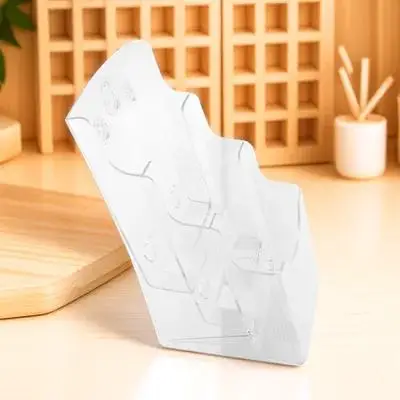 File Rack Wall Mounted Brochure Organizer Desktop Pamphlet Holder Clear Document Stand for Office File Rack Flyer Holder
