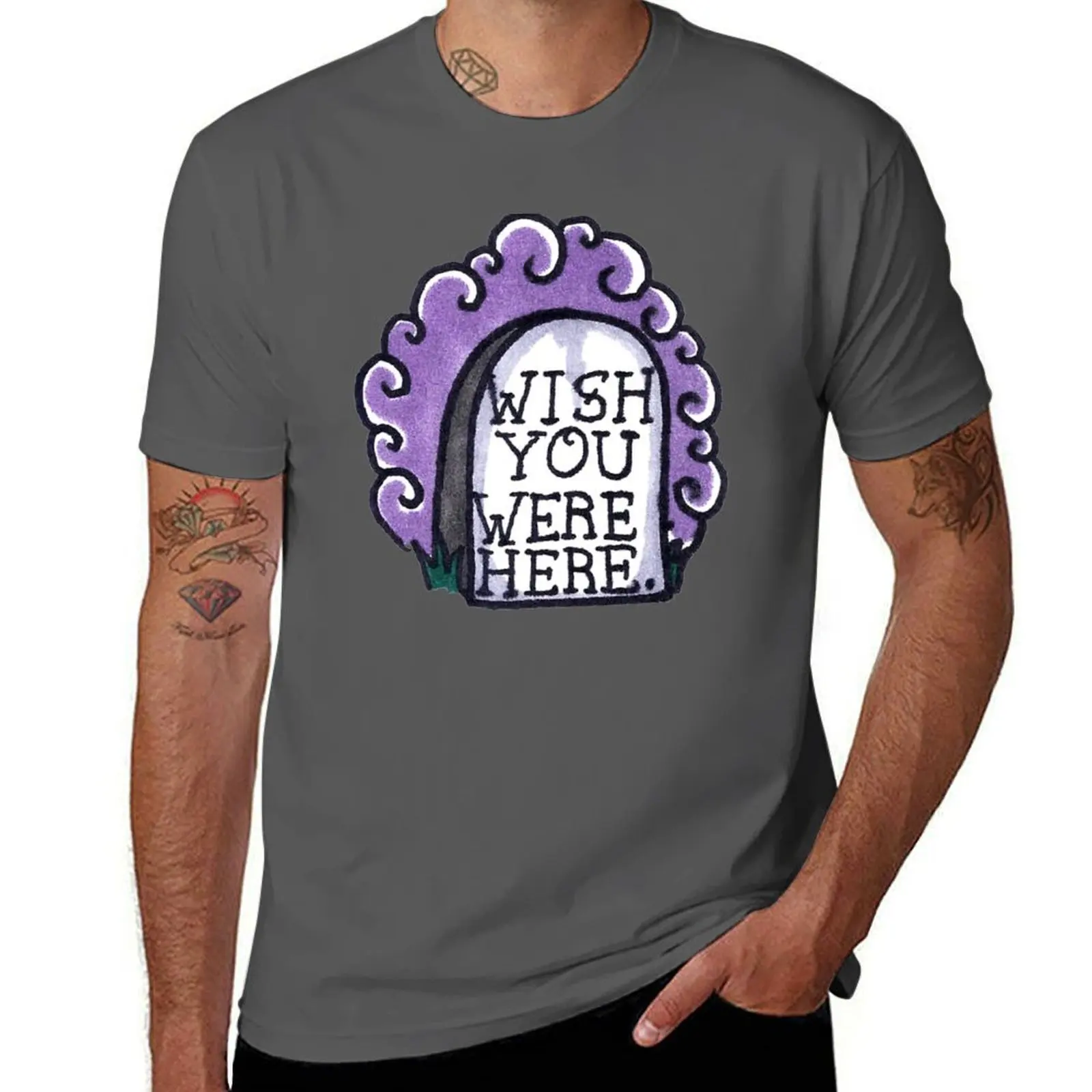 

Wish You Were Here T-Shirt vintage valentines clothes graphic tee shirt tops mens clothing