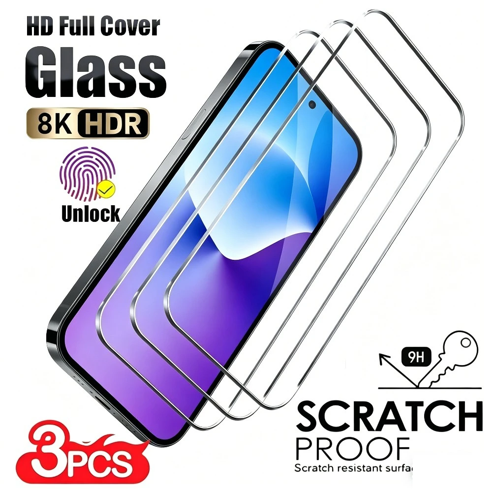 

3Pcs High Clear Screen Protector for Google Pixel 10 9 Pro XL 10 9 8 Pro 10a 9a 8a 7a 6a 9H Hardness Anti-Scratch Tempered Glass