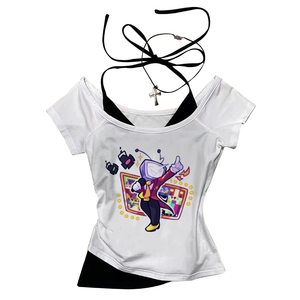 Deltarune crop top shoujo jojifuku vintage party korean fashion goth t-shirt gyaru cheap emo baddie meme