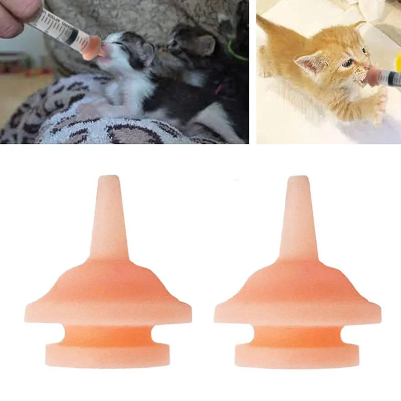 Silicone Pet Feeding Nipple For Dog Cat Hamster Feeding Pacifier For Feeding Pets Oral Syringe With Nipple