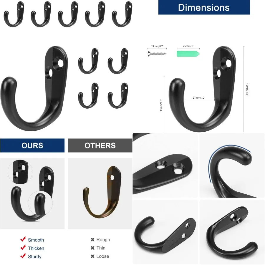 

Сверхмощные настенные крючки для одежды для ванной комнаты, кухни, гостиной, нержавеющая металлическая вешалка с одним зубцом для полотенец, шапок Ke