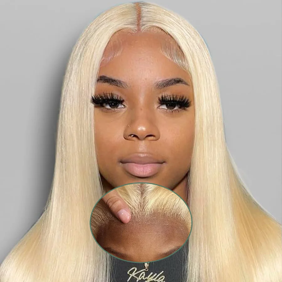 

40 Inches Long-length 200% High Density 13x6 13x4 HD Transparent Lace Frontal Wig Honey Blonde 613 Blonde #613 Bone Straight Human Hair Wigs For Women Pre Plucked Brazilian Hair