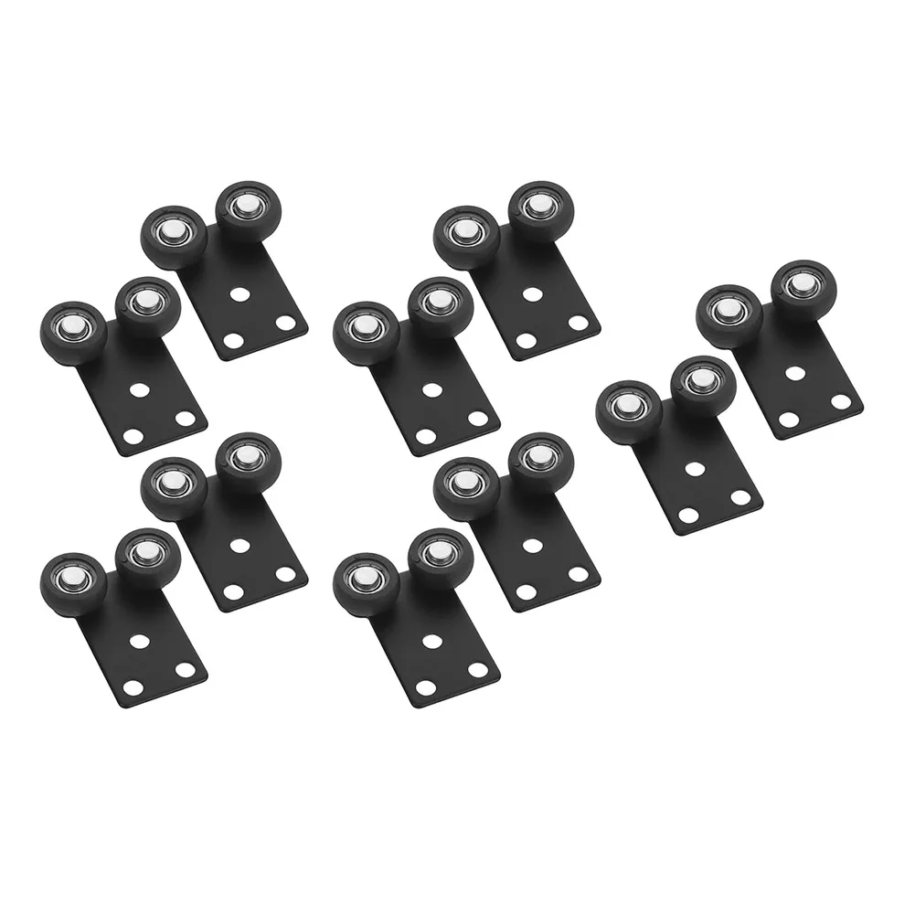2 PCS 10 PCS Sliding Door Rollers for Wardrobe Cabinet Sliding Furniture Hardware Iron Frame Nylon Wheel Combination
