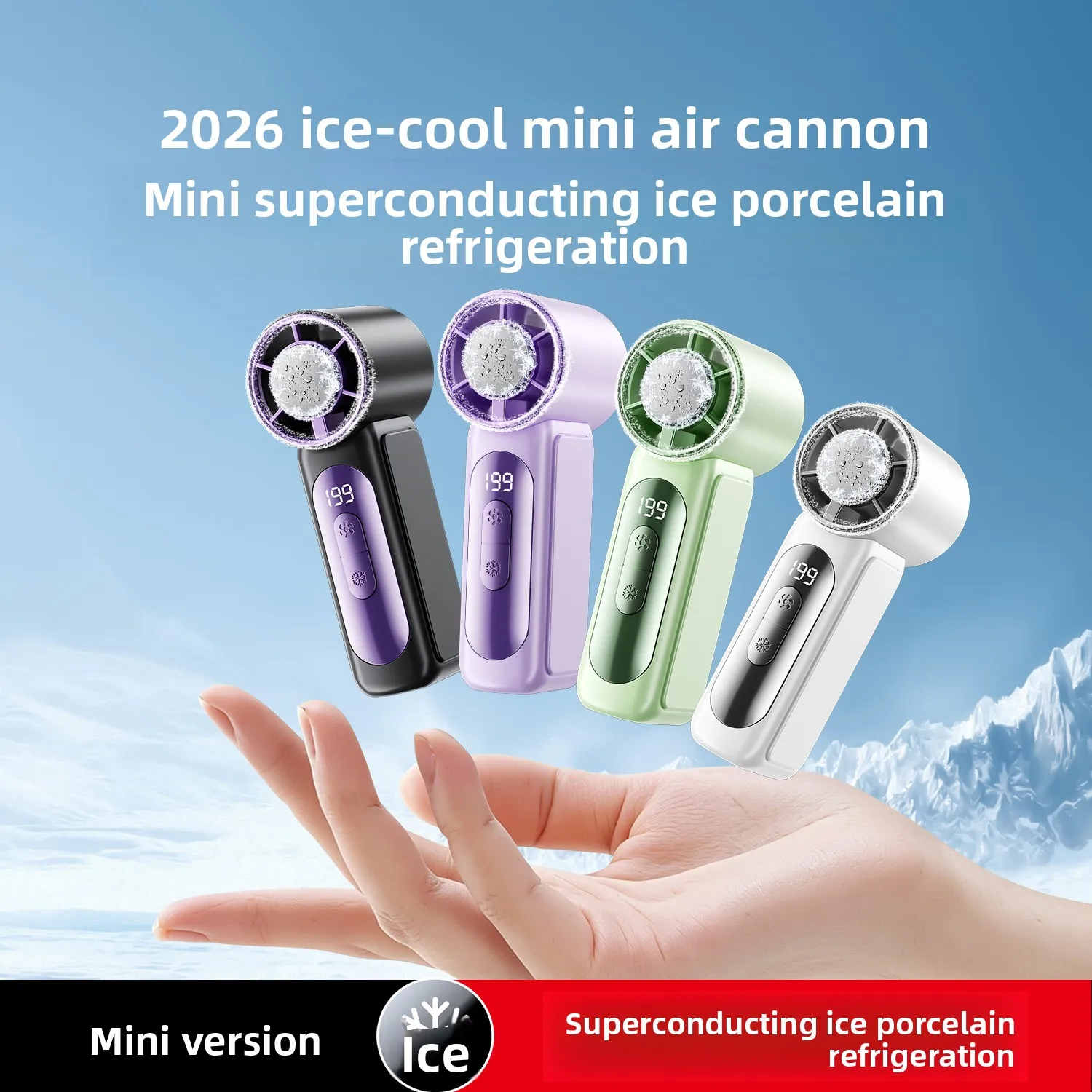 2026 New Semiconductor Cooling Handheld Fan, quiet, long battery life, outdoor portable USB rechargeable mini fan