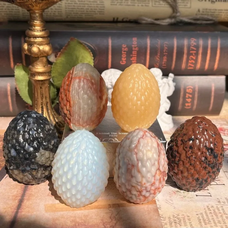 

Natural Dragon Egg ,hand Skull Quartz,Hand Carving,reiki Healing Home Decor, Energy Crystal Mineral Samples Gift Easter