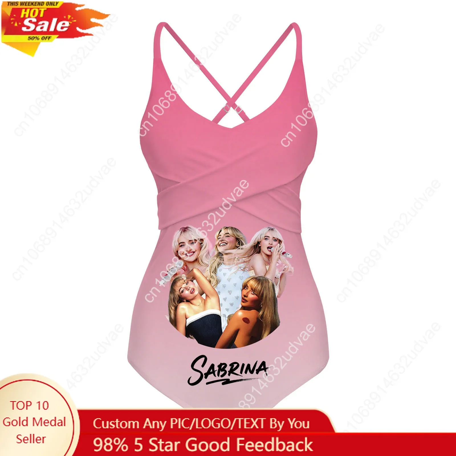 

Sabrina Carpenter Swimsuit Womens Sling Swimsuits Personalized Sexy Swimwear Pop Singer Bikini Summer Customize Bathing Suits