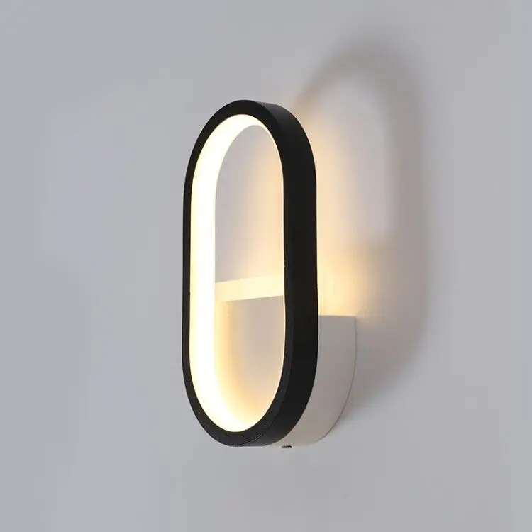 Modern Nordic LED Wall Lamp, Minimalist Black Geometric Sconce for Bedroom Bedside Living Room Decor, Creative Home Light view 4
