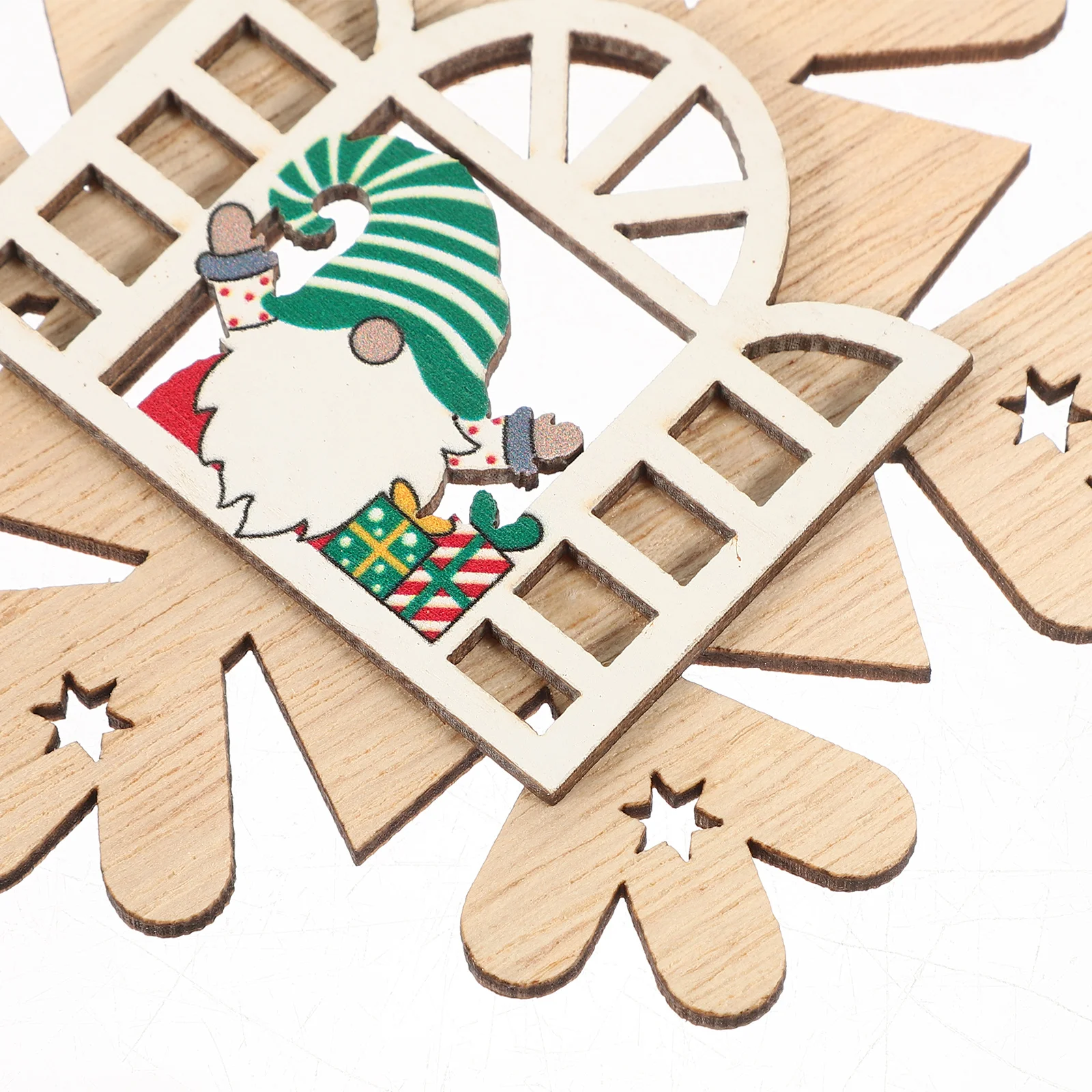 

12Pcs Christmas Hanging Ornament Wooden Craftsmanship Decor for Home and Commercial Spaces Xmas Tree Decorations Supply