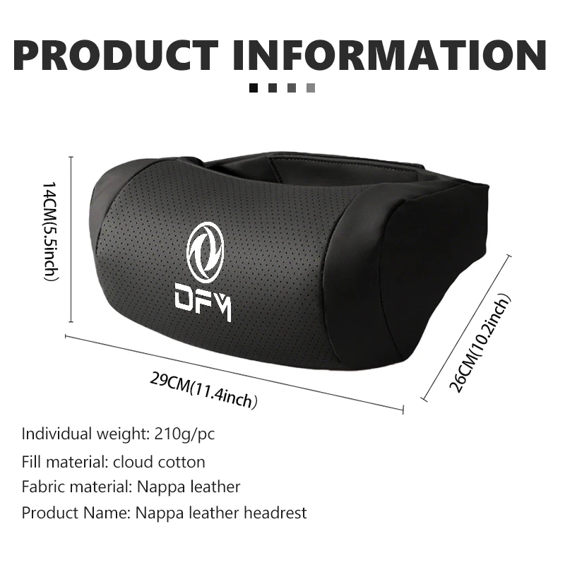 Universal Car Seat Headrest Comfortable Head Pillow Cushion For Dongfeng Motor DFM Aeolus ax3 k01 Ax5 580 DFSK Glory 360 Cefiro view 6