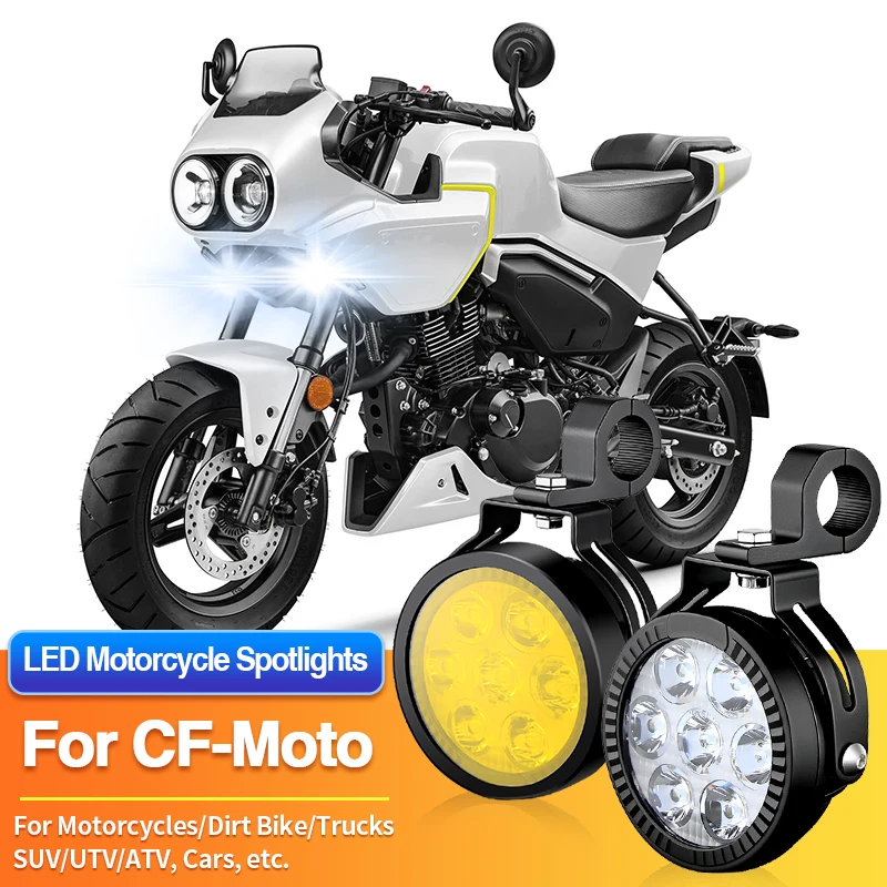 1 Set LED Motorcycles Headlight Dual Color Spotlight Truck Car ATV for CF-Moto 700CL-X/800MT/CFORCE 110 400 450L 450S/500 EPS