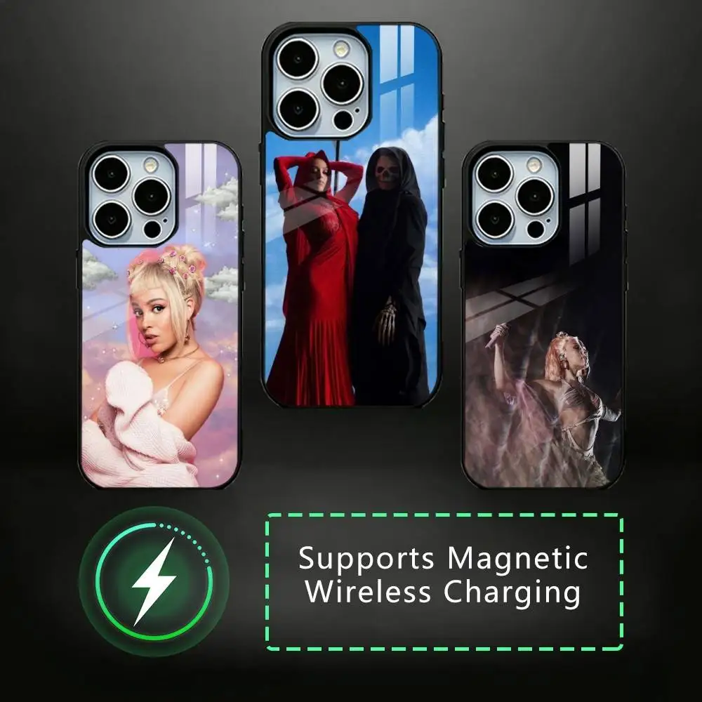 

D-DOJA Cat Singer Phone Case For iPhone17,16,15,14,13,12,11 Plus,Pro Allows magnetic wireless charging