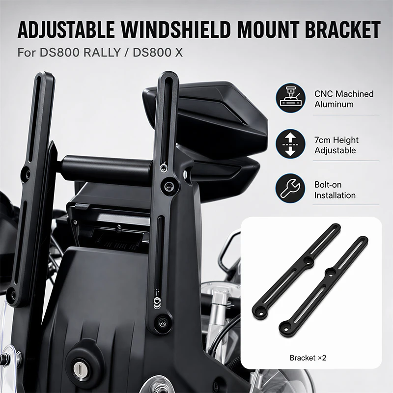 DS800X DSX800 Screen Adjuster For VOGE 800DSX DS 800X Rally Adjusters Windshield Bracket 800 DSX DS 800X Dome Height Regulator