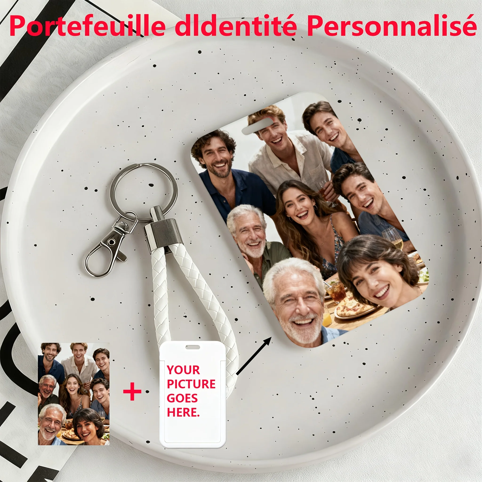 DIY Customised Family Photo Acrylic Card Holders Bank Card and Credit Card Protective Case ID Card Student Pass Elegant Keyring