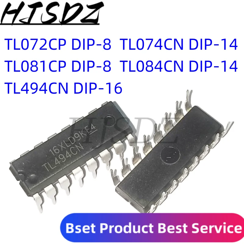 10 piezas, TL084CN DIP-14TL072CP DIP-8 TL074CN DIP-14 TL081CP DIP-8 TL494CN DIP-16