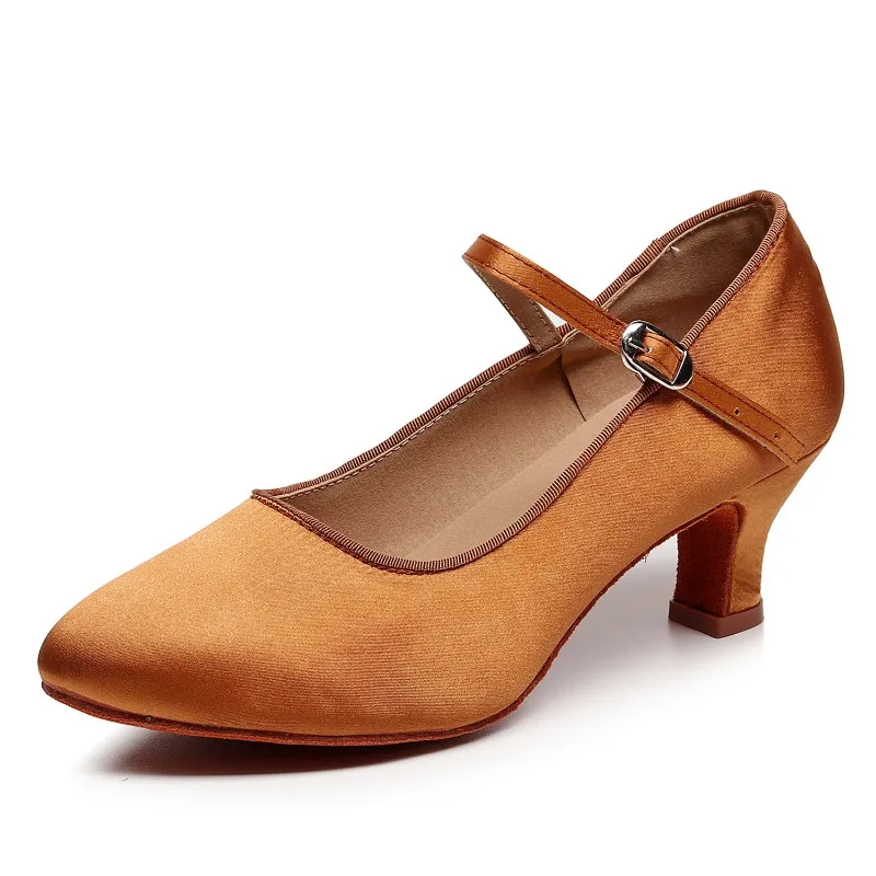 Latin Dance Shoes Women Ballroom Modern Heels Practice Competition Soft Sole Professional Dancing Shoes