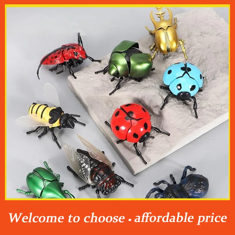 

Xm 1Pc new Simulation Wind-Up Beetle Crawling Pets Miniature Model Kids Toys Realistic Movement Collection Nature Lover's Gift