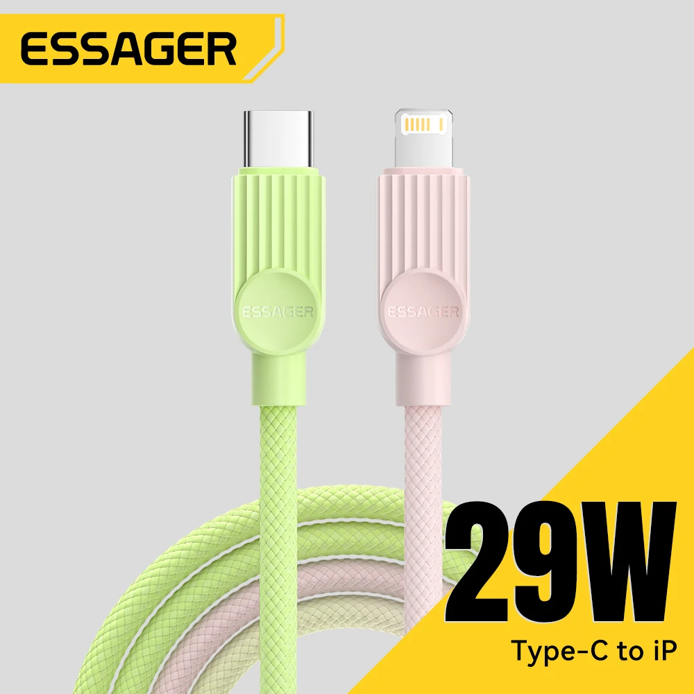 Essager 29W Type C To Lightning USBC Cable Macaron Fast Charging Cable For iPhone 14 13 iPad Macbook AirPods Fast Charge Wire