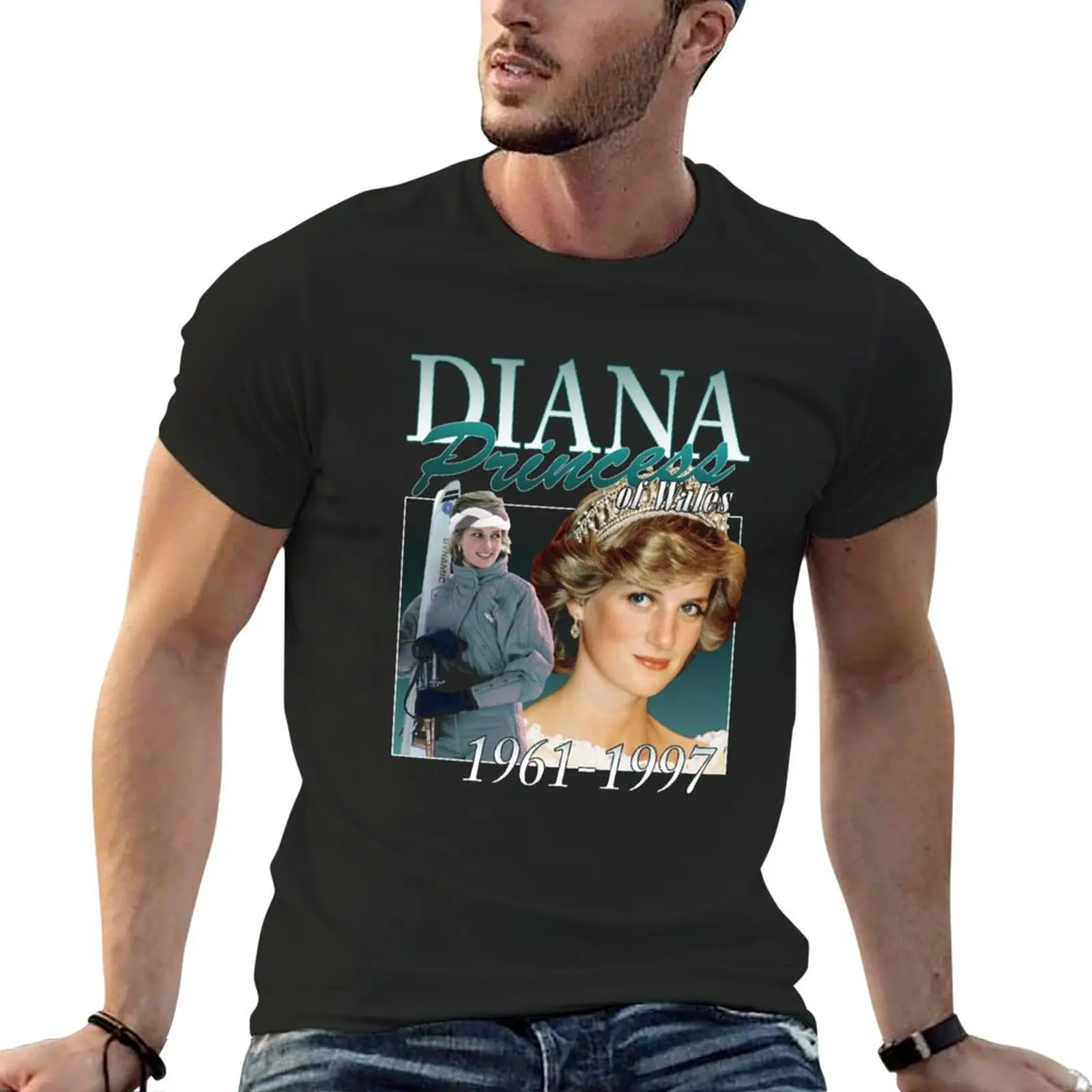 

New Princess Diana royal T-Shirt vintage clothes man clothes tshirts for men