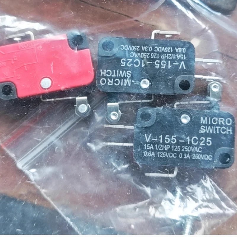 V-152/156-1C25 self resetting 3-pin micro button touch micro switch silver point 16A 250V small travel limit switch