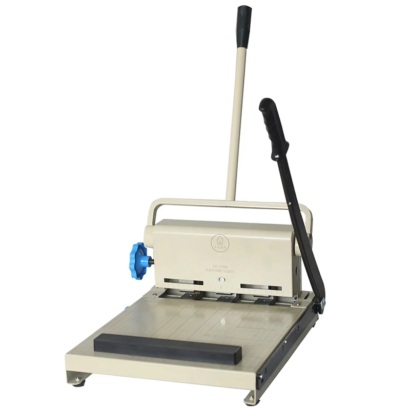 DC-8108 Three-hole manual multi-function puncher with cutter for archives, bills, files and documents, manual small hole puncher