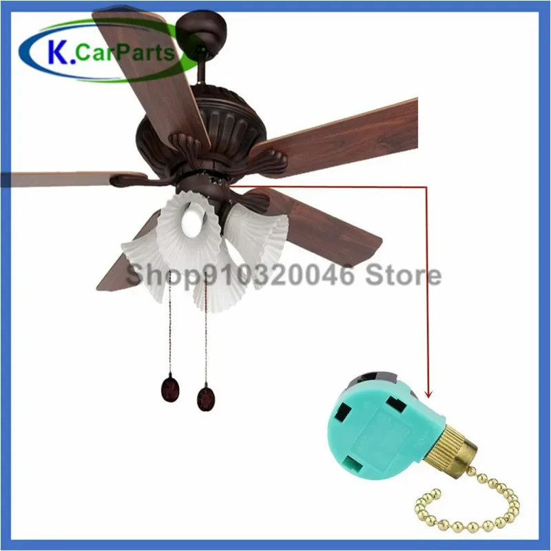 For Ceiling Fan Switch 3 Speed Zing Ear 360 degree ZE268S6 ZE-268S6 Hunter SW-A09 Green 3.7x2.7x2.3cm