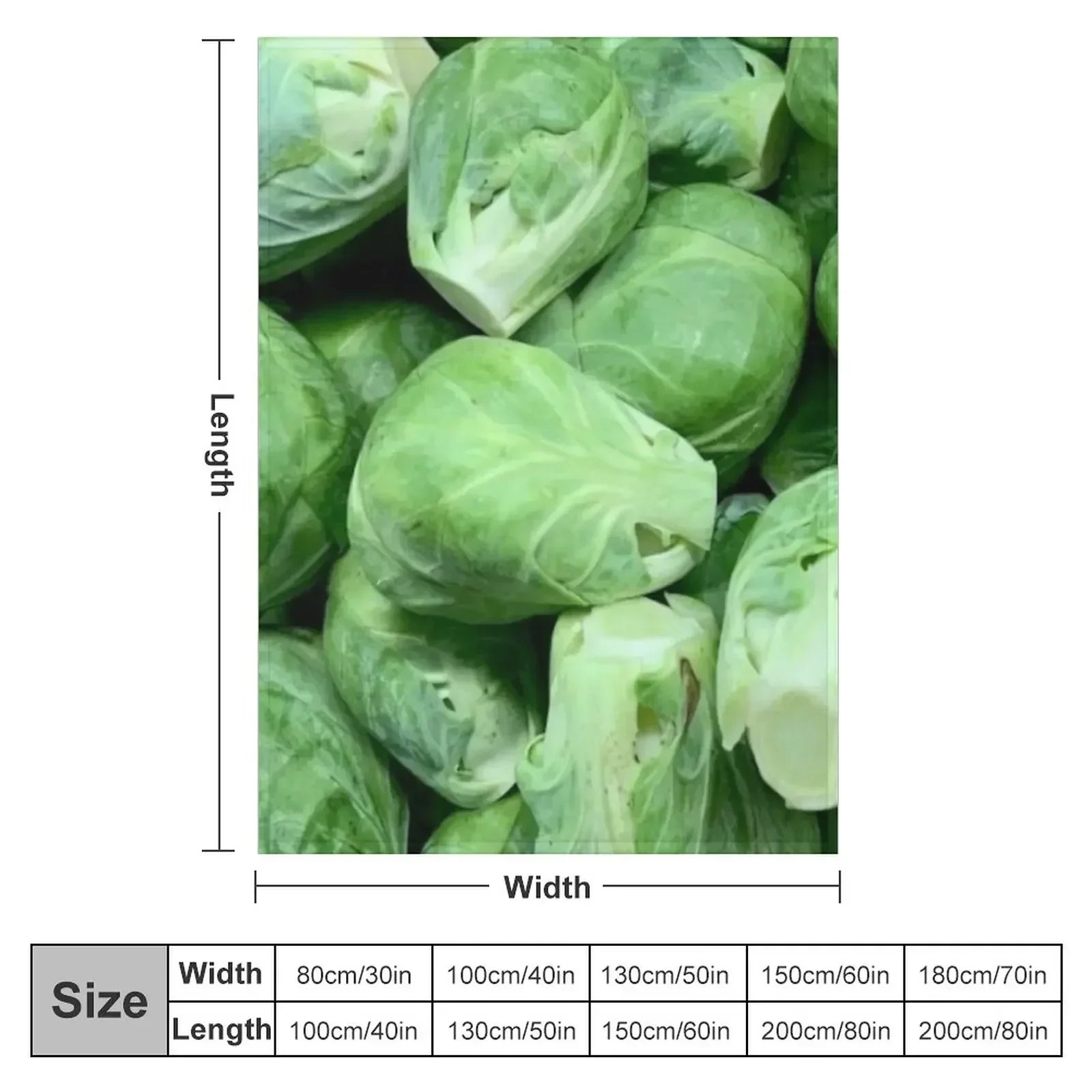 Brussel Sprouts Throw Blanket Luxury Designer Multi-Purpose Blankets For Bed Blankets