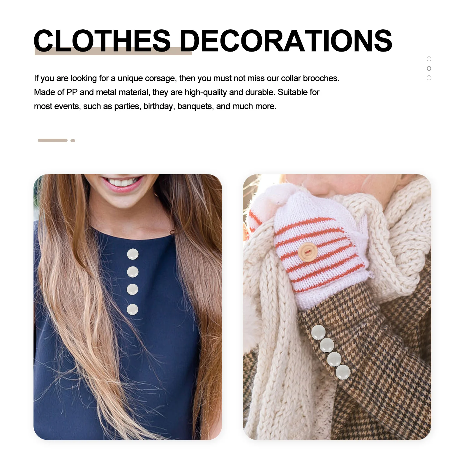 

10Pcs Safety Buckles for Clothes No Sewing Buttons All Match Style Anti Emptied Brooches Collar Corsages Anti Emptied Brooches