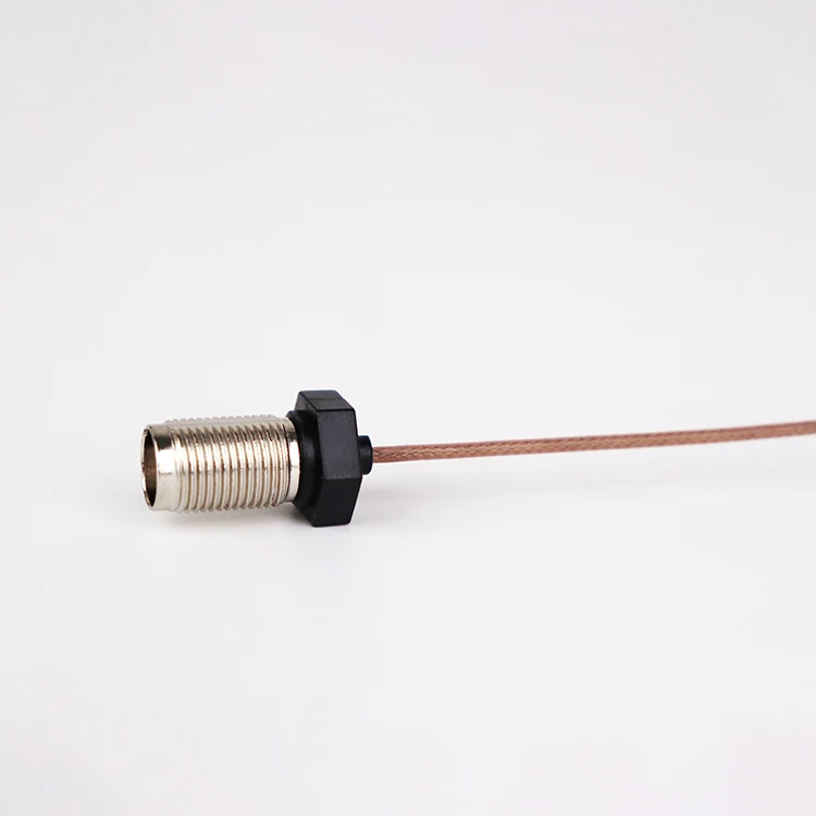 Adaptador de cabo rf 50 peças com conector macho tnc 100mm porca de dente duplo de saída modelo rg178 para comunicações de saída
