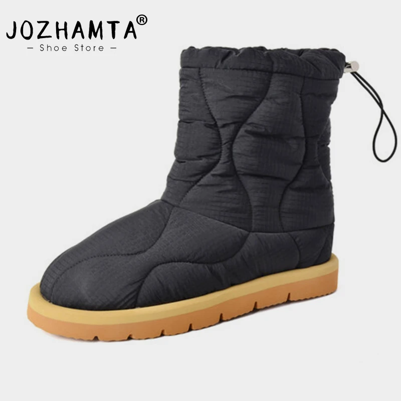 JOZHAMTA Size 33-43 Women Snow Boots Platforms Round Toe Confortable Casual Outdoor Ladies Ankle Boots Winter Warm Shoes Woman