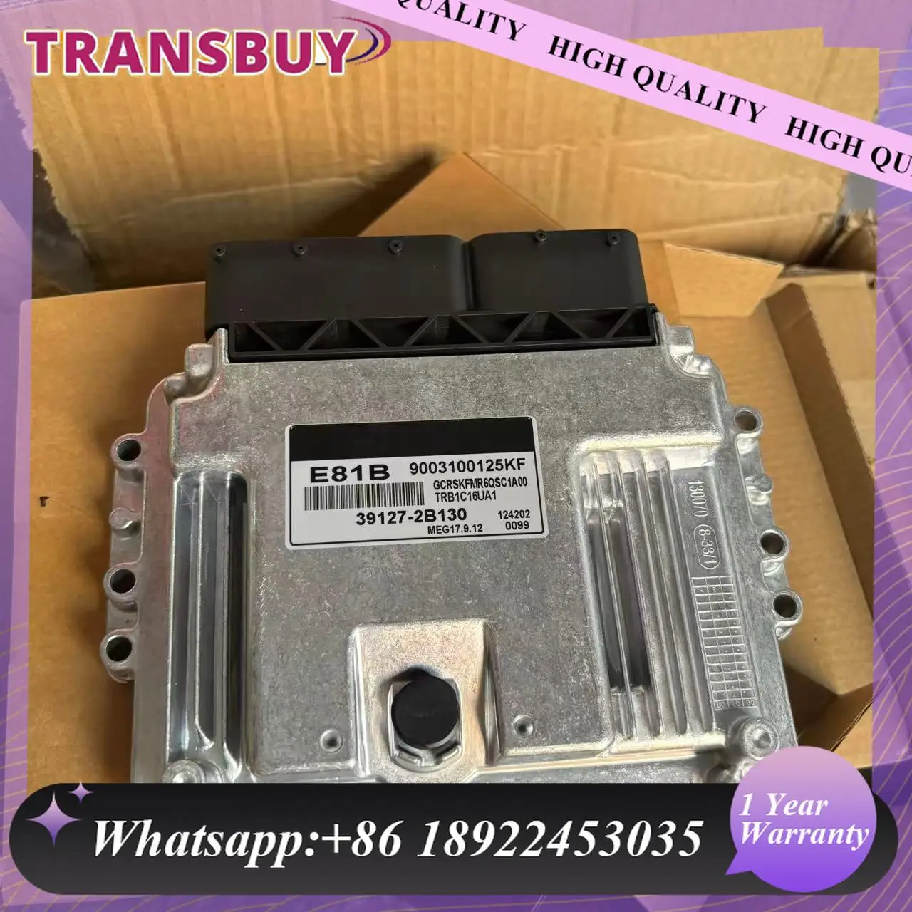 Brand New 39127-2B130 Car Engine Computer Board Electronic Control Unit  39127 2B130  ECU Fit for E81B MEG17.9.12