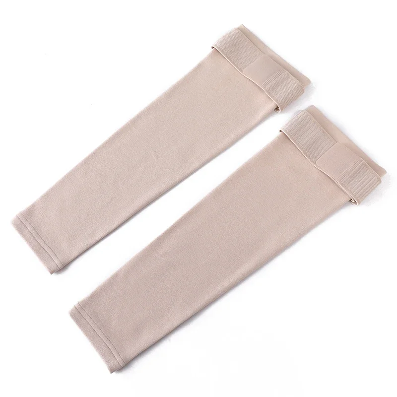 Solid Color Stretchy Calf Sleeves Women Winter Warm Leg Warmers Soft Breathable Leg Wraps Indoor Outdoor Windproof Leg Guards