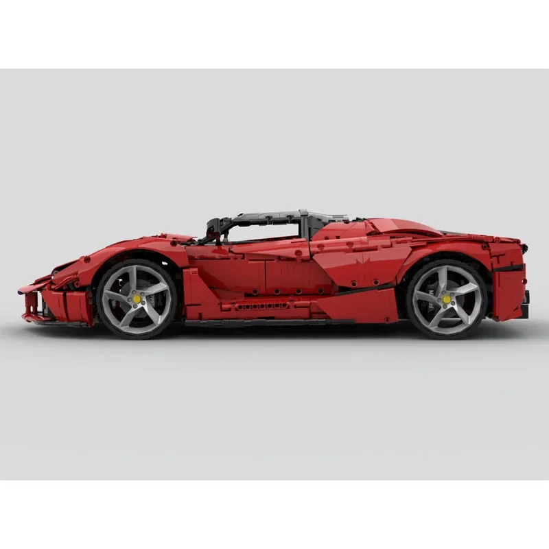 MOC-Red Supercar Series Building Block Toy para meninos, MOC-194680, Modelo 3636 Peças, Aniversário Educacional Criativo, Novo