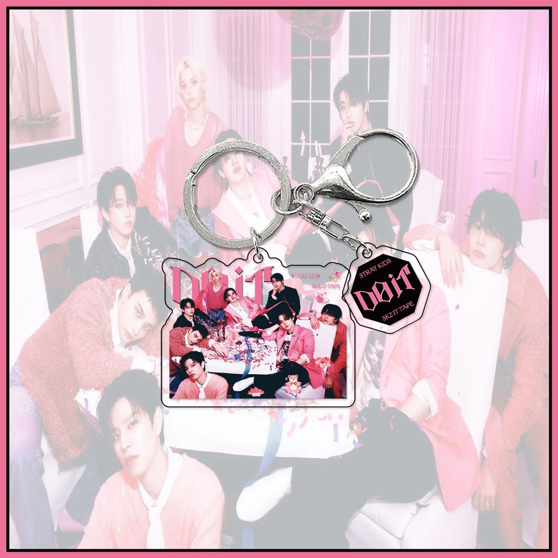 SKZOO Stray Kids キーホルダー KPOP ミニアルバム DO IT セレブグッズ、アクリルスタンド、デコレーション、ファンコレクションギフトプレゼント