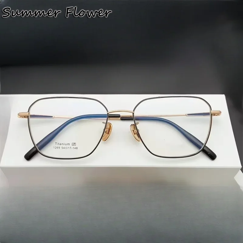 Men Eyeglasses IP Plating Super Quality Teen Fashion Myopia Glasses Frames for Women Pure Titanium Light Weight Spectacles