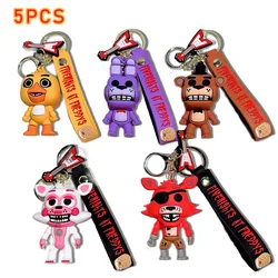 FNAF Keychain Sundrop Moondrop Figures Freddy Bonnie Chica Action Figure Key Chain Collection Funtime Foxy Pendants Model Toys