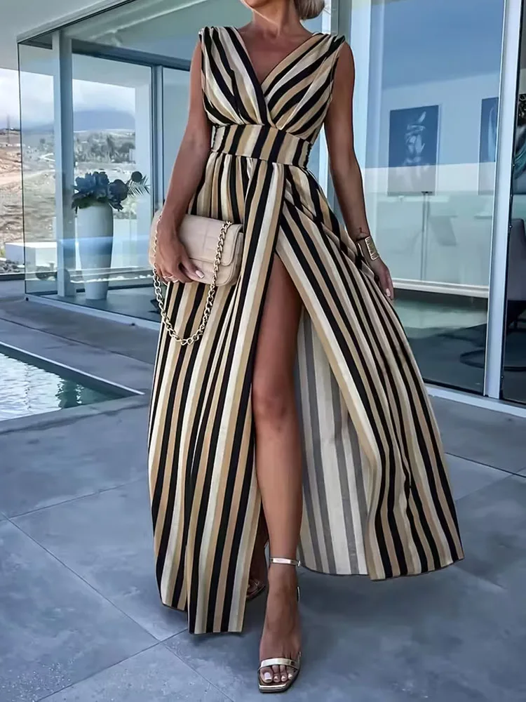 Sexy V-Neck Split H… - image