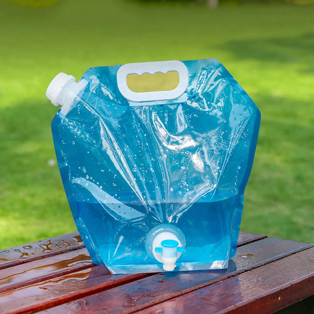

Portable Water Bag Large Capacity Transparent Foldable Storage Bag Camping Hiking Outdoor Supply Collapsible Container