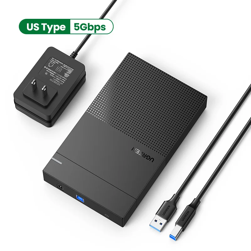 

HOT Sale Ugreen HDD Case 3.5 2.5 SATA To USB 3.0 Adapter External Hard Drive Enclosure Reader for SSD Disk Storage