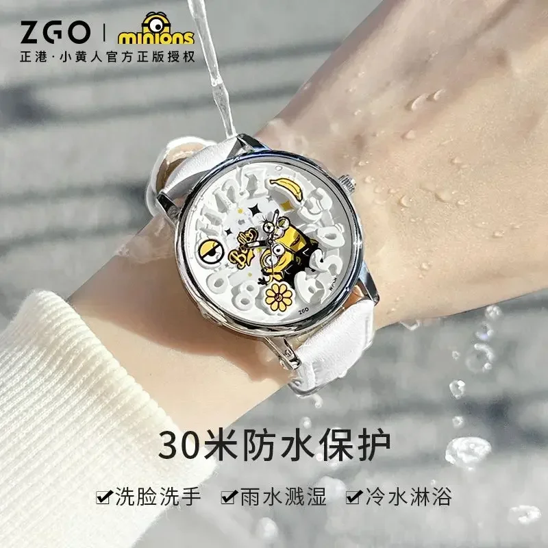 ZGO-serie Minions Lichtgevend meisjeshorloge Student Ins Eenvoudige waterdichte quartzhorloges Geschenken