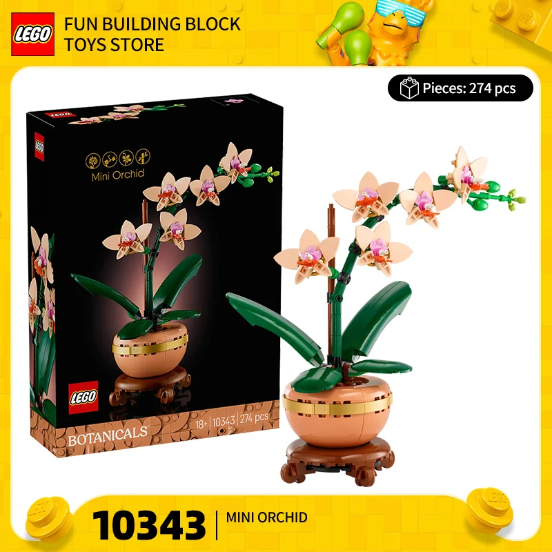 

LEGO Строительные блоки Цветочные растения Серия 10343 10328 10311 10368 Новый год Элегантная орхидея Керамика Вечная головоломка Строительный подарок