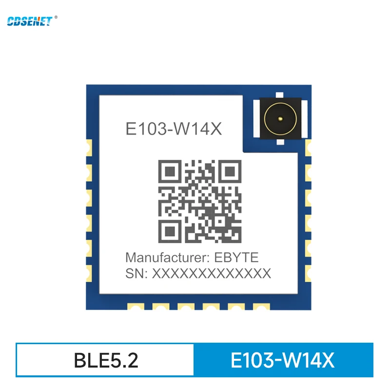 2.4G WIFI BLE5.2 Serial Port Module IEEE 802.11b/g/n CDSENET E103-W14X Low Power Small Size IPEX Antenna AT Command MQTT HTTP