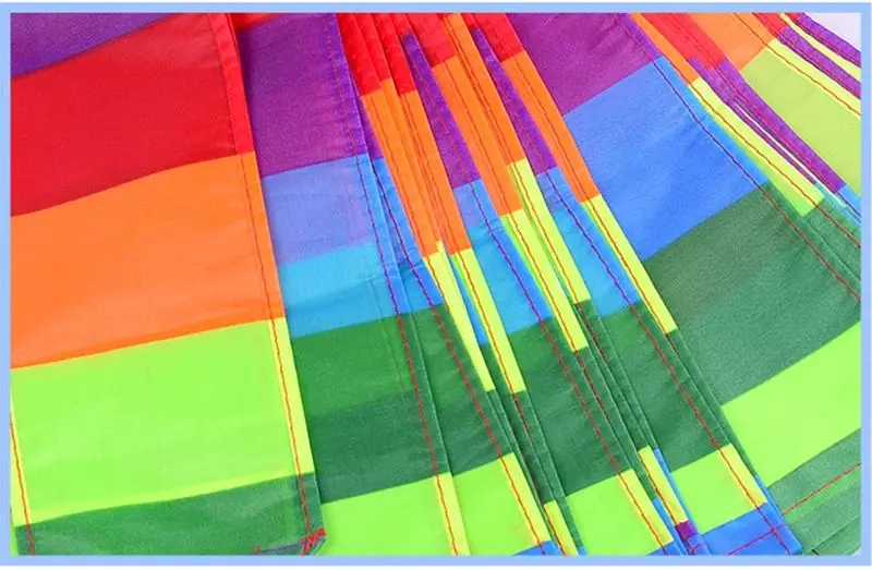Grandes caudas de pipa voando pipa windsocks pipas arco-íris cauda pipa para crianças jogo ao ar livre brinquedos trocando com corda delta pipas diversão
