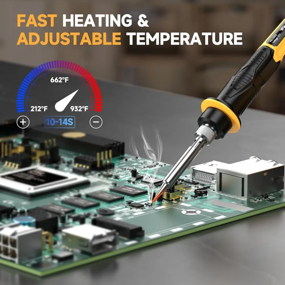 Cordless Soldering Station with Digital LCD Display, Fast Heating for Appliance Repair Tool