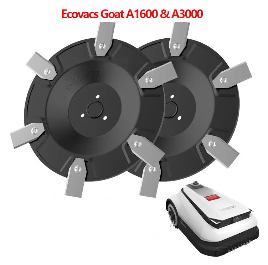 RIS-EOC-02 Replacement Cutting Discs and Cutterhead for Ecovacs Goat A1600 A3000 Robotic Lawn Mowers