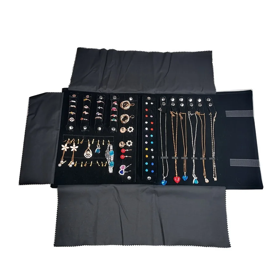 

Velvet Jewelry Organizer Pouch for Rings Earrings Necklaces Travel Exhibition Gift Storage Bag with Soft Fabric Lining