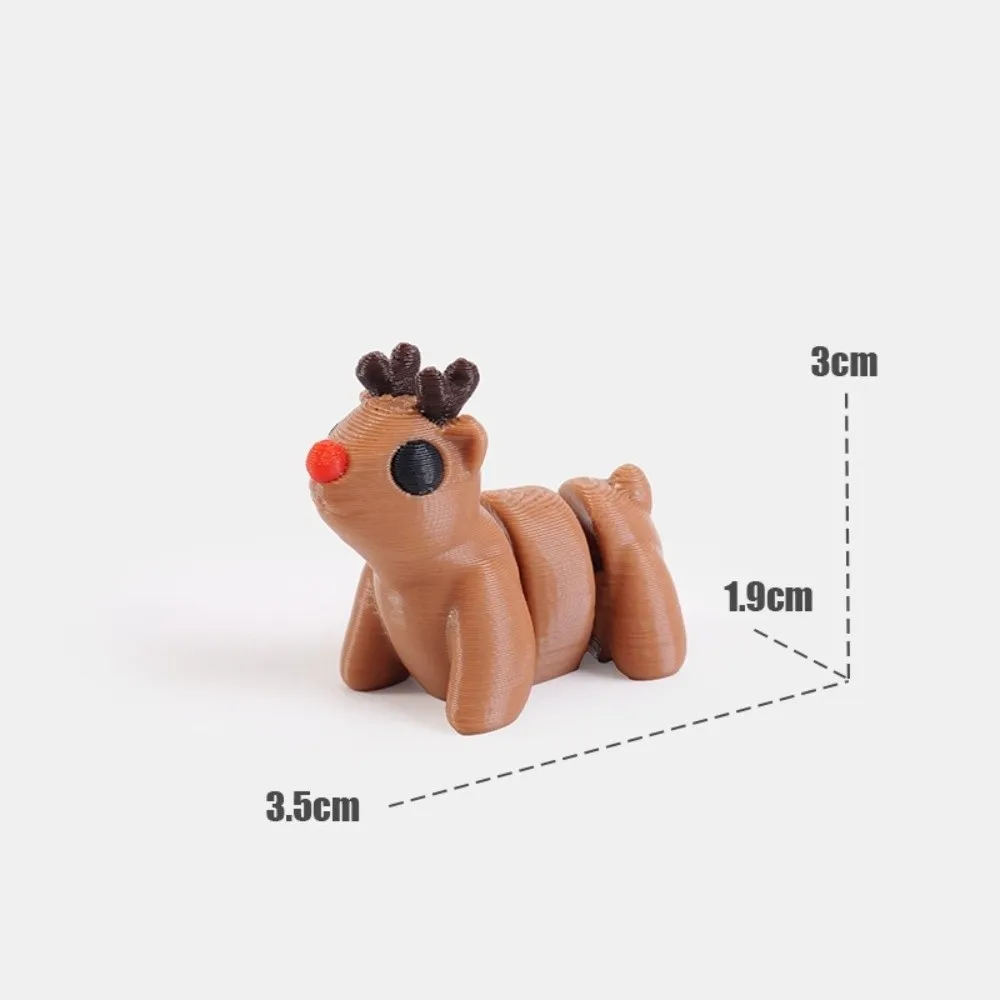 Articulating Joints 3D Printed Mini Animals Cute Critter Style Multi-Jointed Movable Multi-Joint Fidget Animal Model Figures